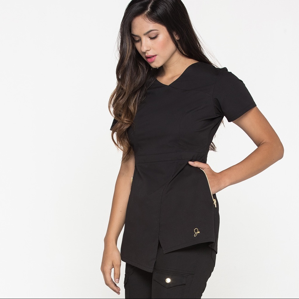 Jaanuu asymmetrical Tunic scrub top XS